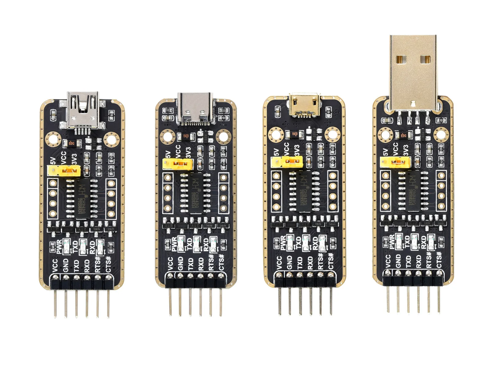 

USB-Модуль UART, разъемы Micro / Mini / Type-A/Type-C, передача с высокой скоростью передачи БОД, совместимы с несколькими устройствами