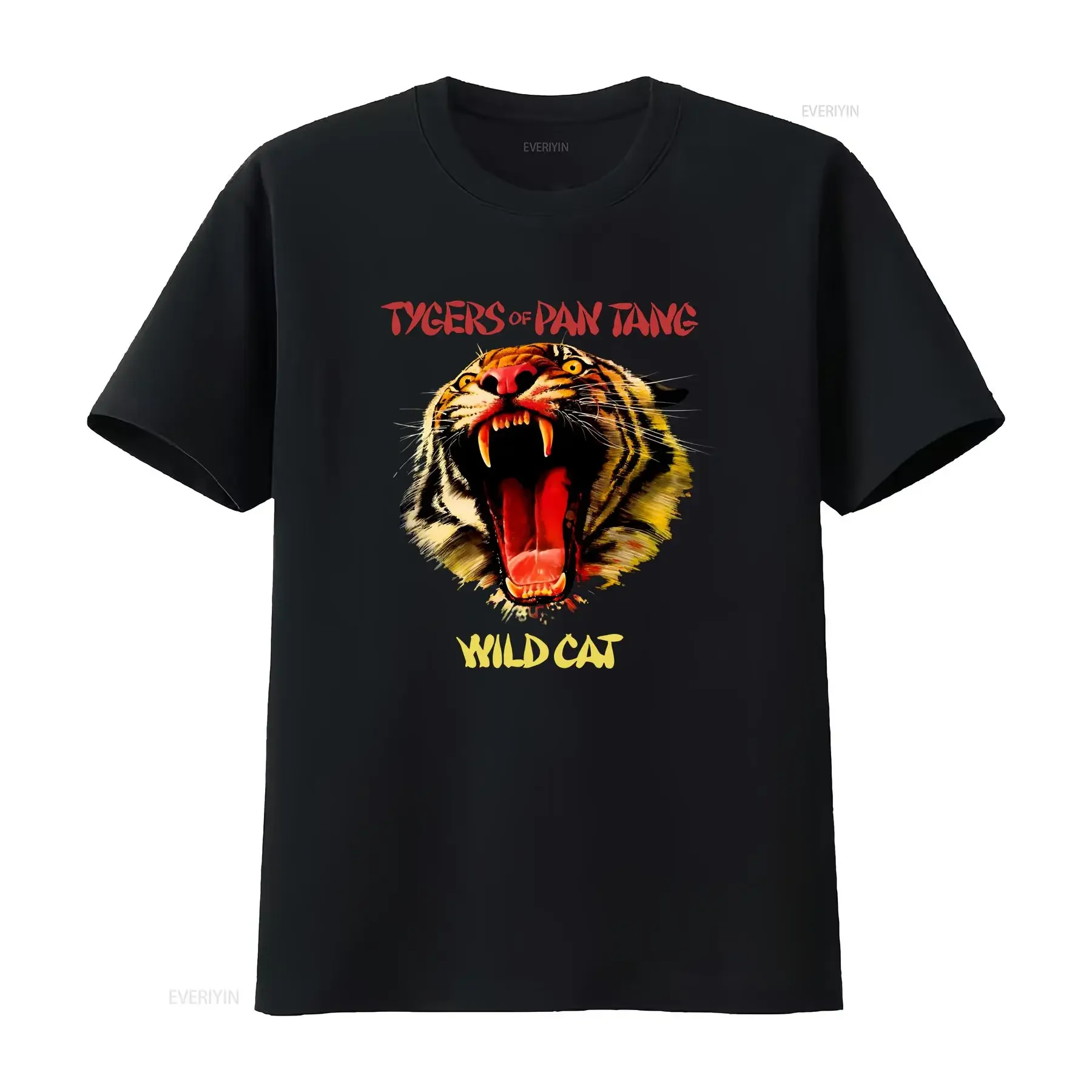 Фото Футболка Tygers Of Pan Tang Wild Cat, винтажная, для взрослых, размер S-5XL, MM1164, с эффектом потертости, слегка комфортная, мужская, модная, винтажная, мягкая. №1