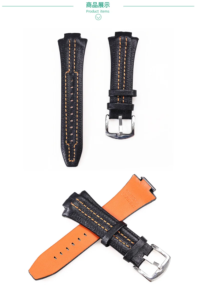 Genuine Leather Watch Band for Seiko SNL029P2/021P1 SNA595P2 SNL017P1 Special Interface Watch Strap 27mm -15mm