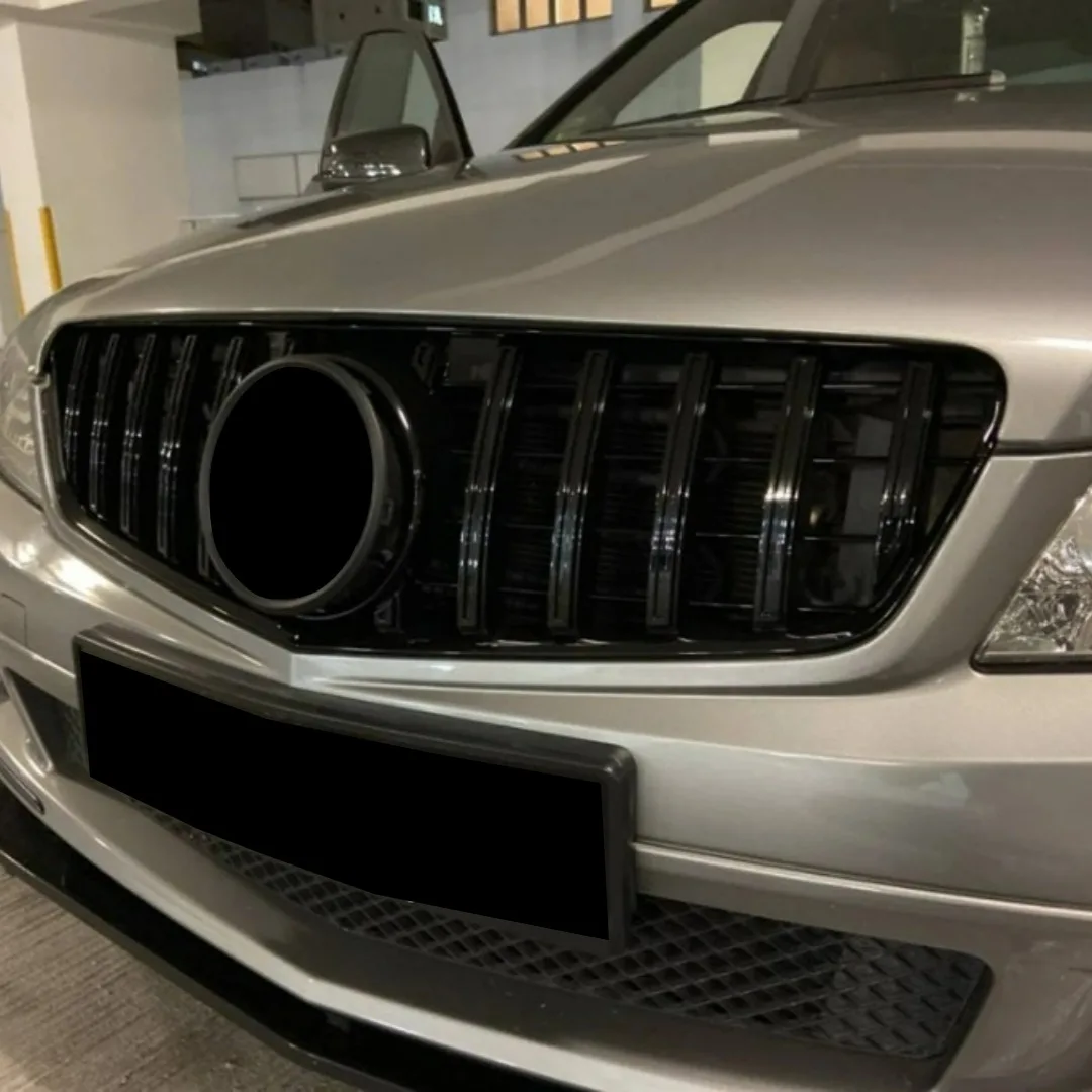 Фото Обновленная передняя решетка бампера Racing Grill Mesh Tuning для Mercedes-Benz C-класса W204 C204 Coupe C43 2007-14 C200 в стиле GT №2