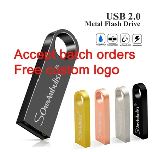 Metal usb flash drive 4GB 8GB 128MB 256MB pen drive portable 64MB 128MB 2.0 GB USB stick USB flash disk with key storage