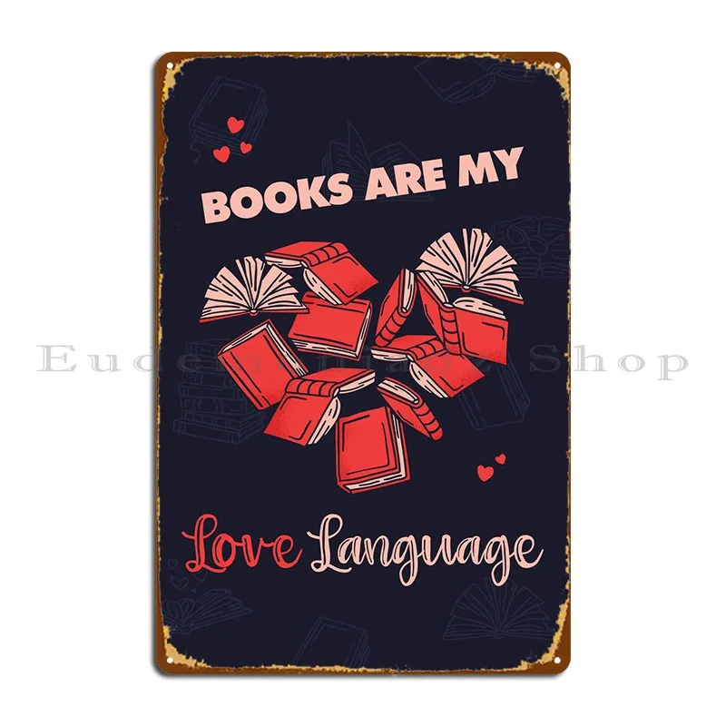 

Персонализированный Металлический плакат с надписью «Книги-мой любимый язык»
