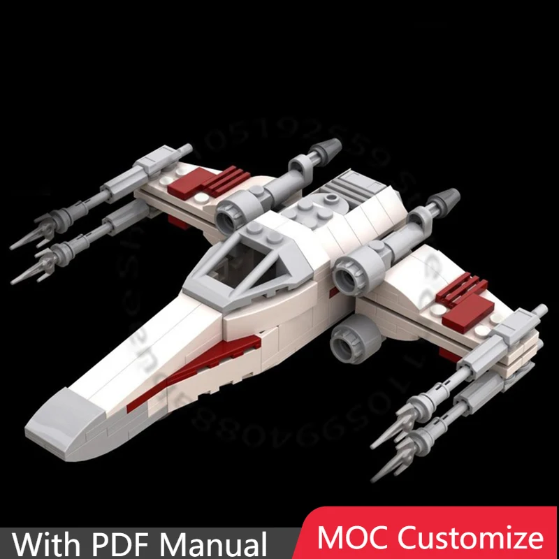 Фото Набор для сборки MOC Star Battle X-Wing Starfighter (Масштаб Death Star GWP) из 207 деталей, модульный конструктор DIY для мальчиков, подарок №1