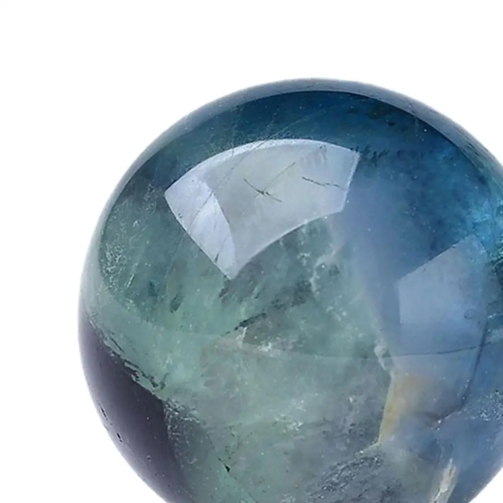 

Crystal Ball Natural Sculpture Figurine Fluorite Sphere for Divination