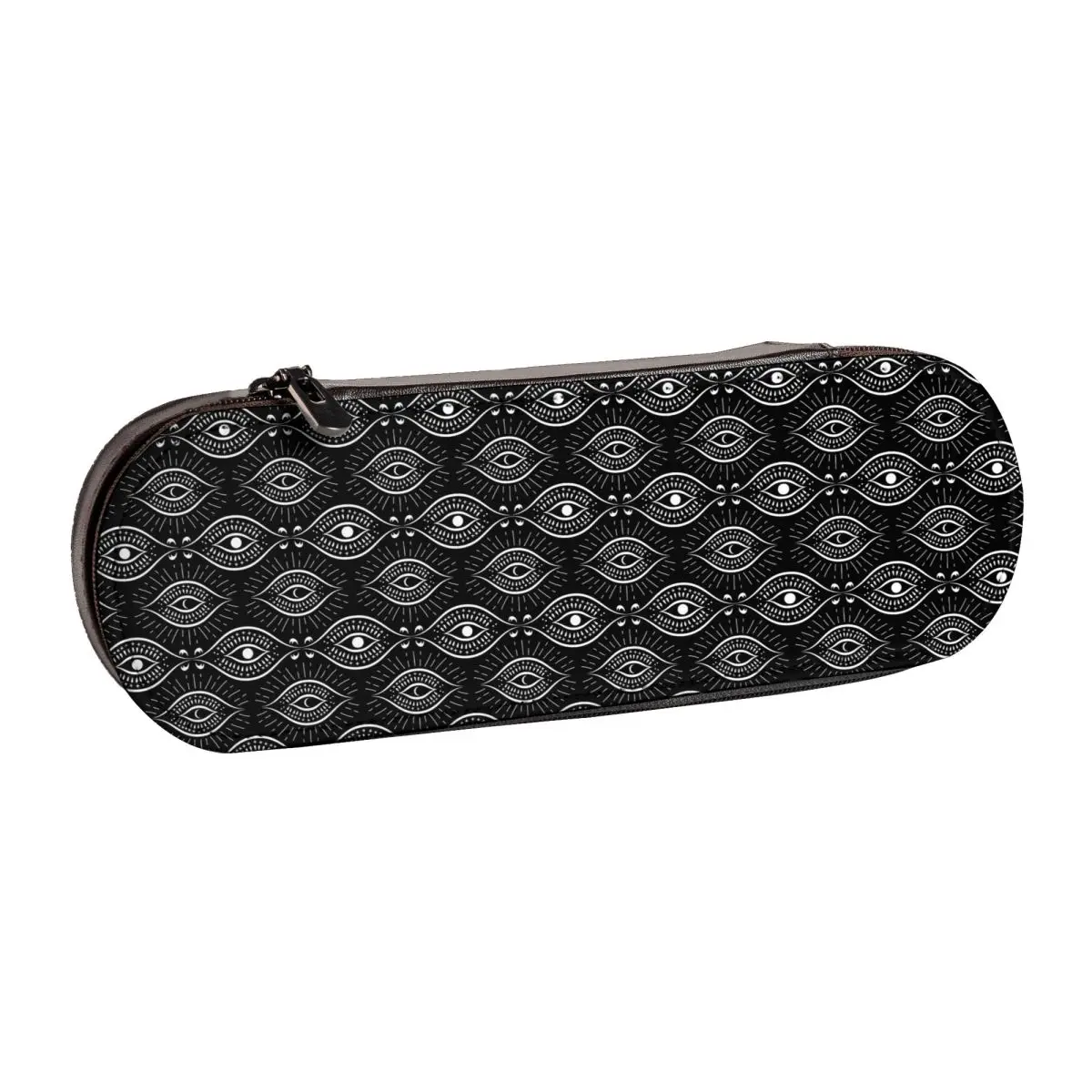 

Black And White Evil Eye Pencil Case Greek Amulet Back to School Print Leather Pencil Box For Child Kawaii Zipped Pen Organizer