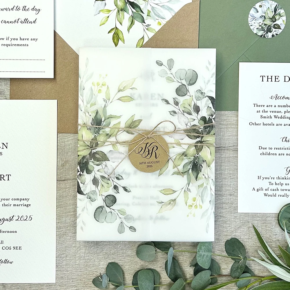 Персонализированные Складные свадебные пригласительные открытки с пеньковой