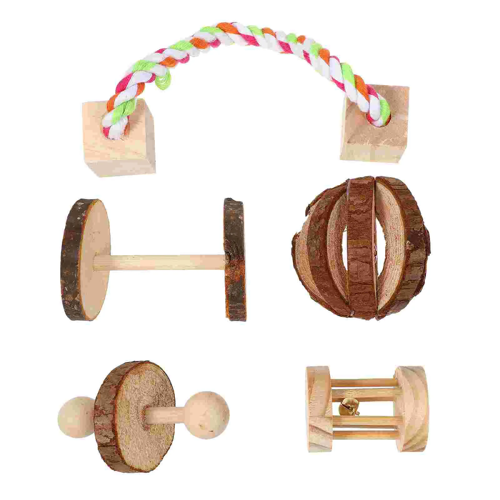 

5 Pcs Parrot Hamster Chewing Pet Bite Wooden Parrot Teeth Grinding