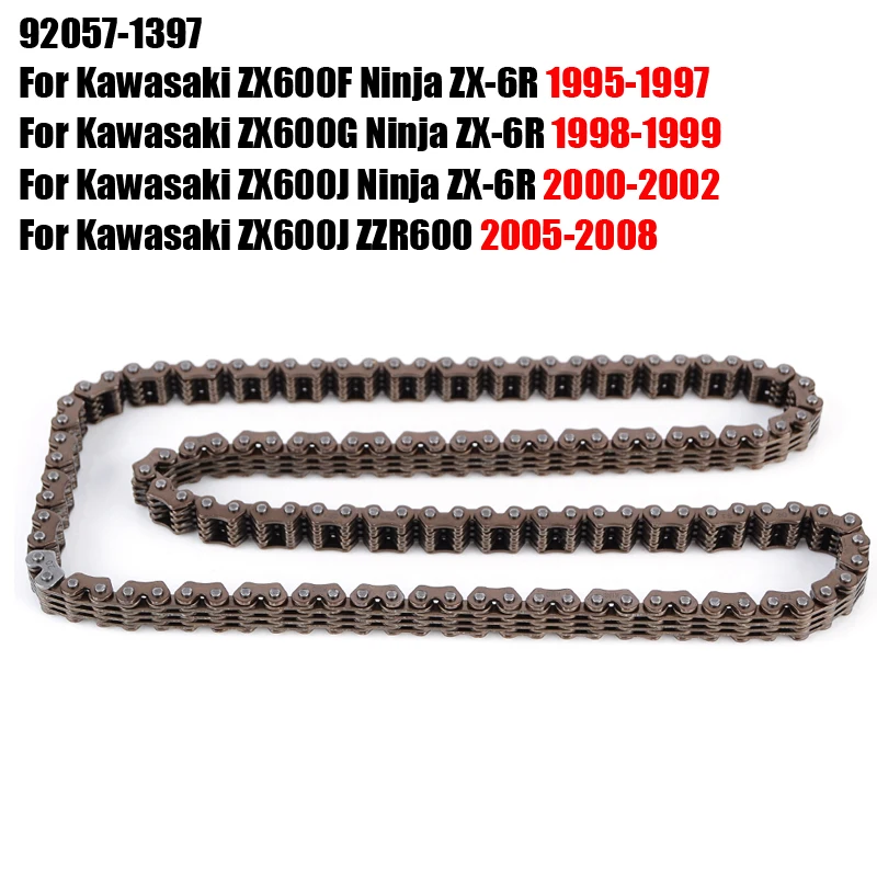 

Cam Timing Chain For Kawasaki ZX600F ZX600G ZX600J ZX 600F 600G 600J Ninja ZX-6R ZX 6R ZX6R ZZR600 ZZR 600 92057-1397