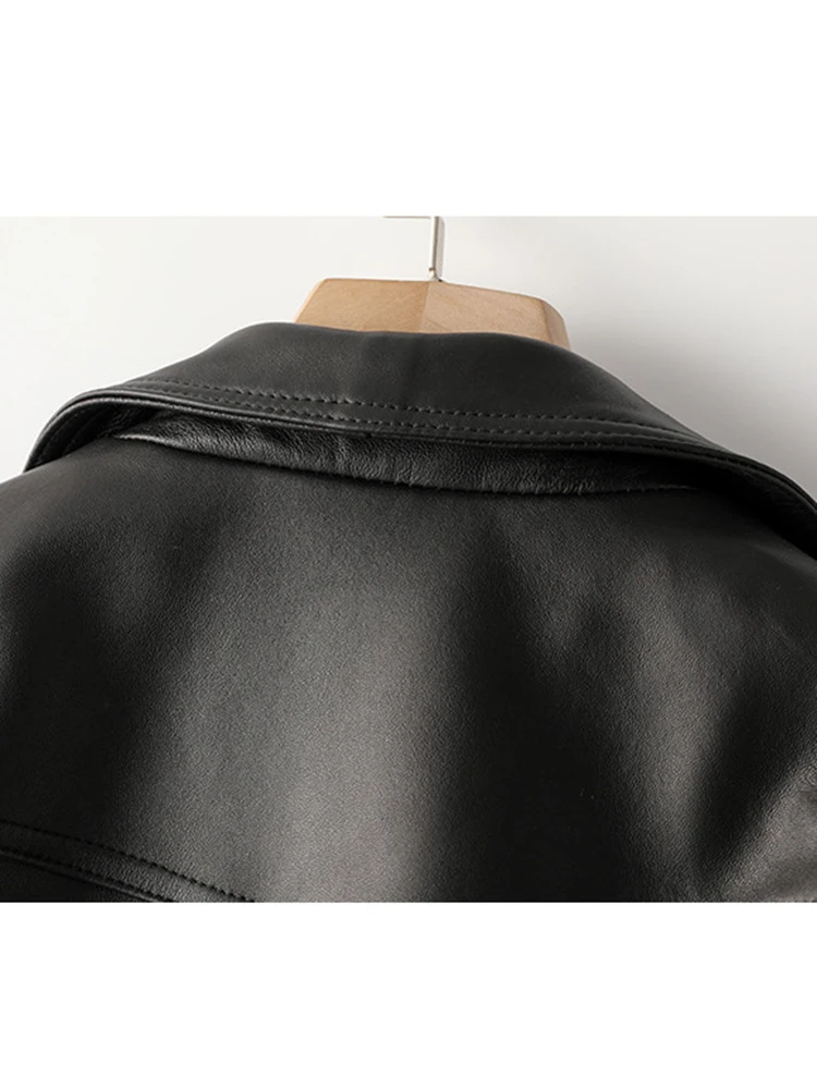 SEDUTMO Winter Faux Leather Jacket Women Biker Motorcycle Oversize Punk Coat Autumn Streetwear Casual Black Outerwear ED1907