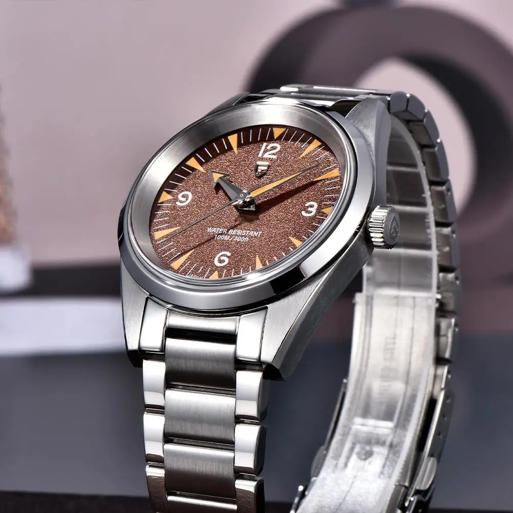 PAGANI DESIGN Новые часы PD1793 38 мм Кварцевые наручные VK31 Механизм с сапфировым стеклом