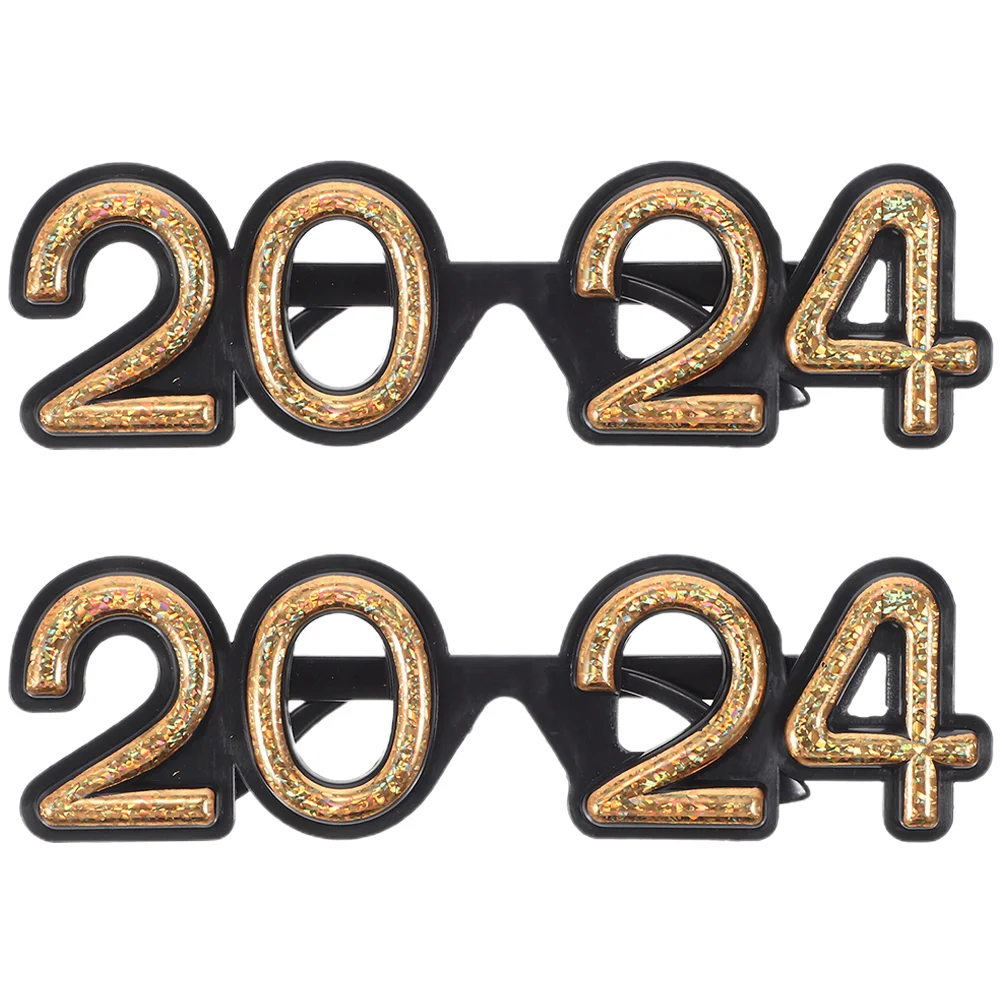 

New Year Party Glasses Photo Props Eyeglass Supplies 2024 Sunglasses Colored Graduation Eyewear