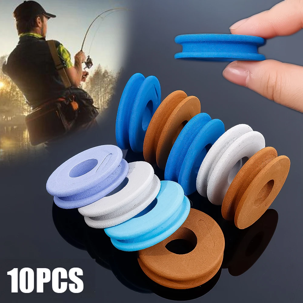 

10PCS Fishing Spool EVA Foam Spools Fishing Winding Board Hook Line Tackle Foam Spool Trace Wire Swivel Tackles Fish Line Tools