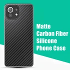 Силиконовый чехол для телефона Xiaomi Mi 11 Lite 5G NE 10T 9T Pro 11i Poco X3 NFC F3 M3 Pro F1, матовый тонкий чехол из углеродного волокна