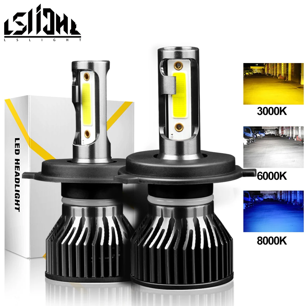LSlight 9008 H13 LED Headlight Bulbs HI/LO H4 9004 9007 6000K Car Headlamps H1 H3 H7 H11 9005 9006 9012 Auto Fog Light MINI Lamp
