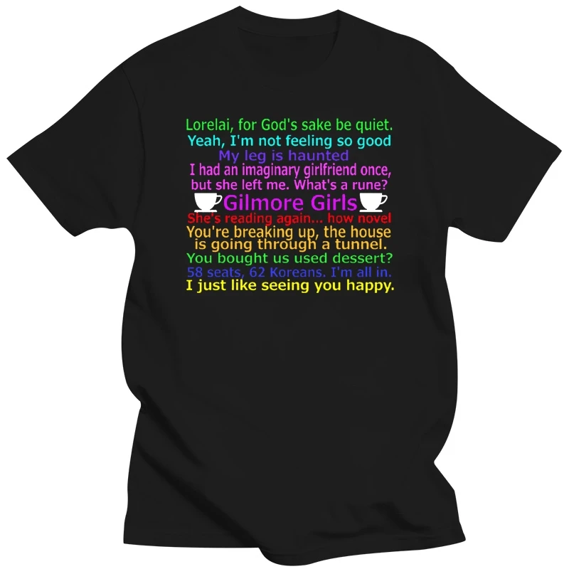 

Gilmore Girls T Shirt Funny Casual Designs Family Spring Euro Size S-5xl Short Sleeve Natural Fitness Shirt