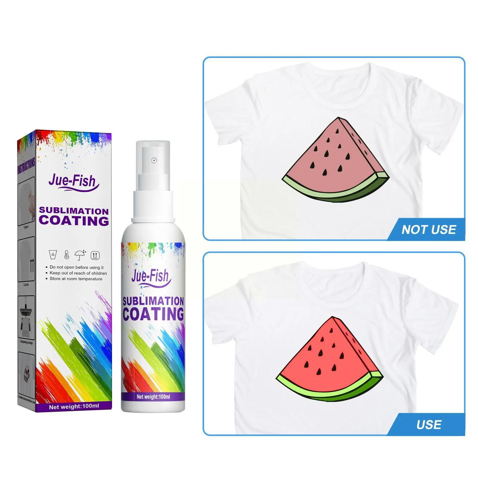 

100ml Quick Dry Sublimation Coating Fixed Spray Sublimation Products For Cotton Fabric T-shirt Carton Canvas Polyester V0o6