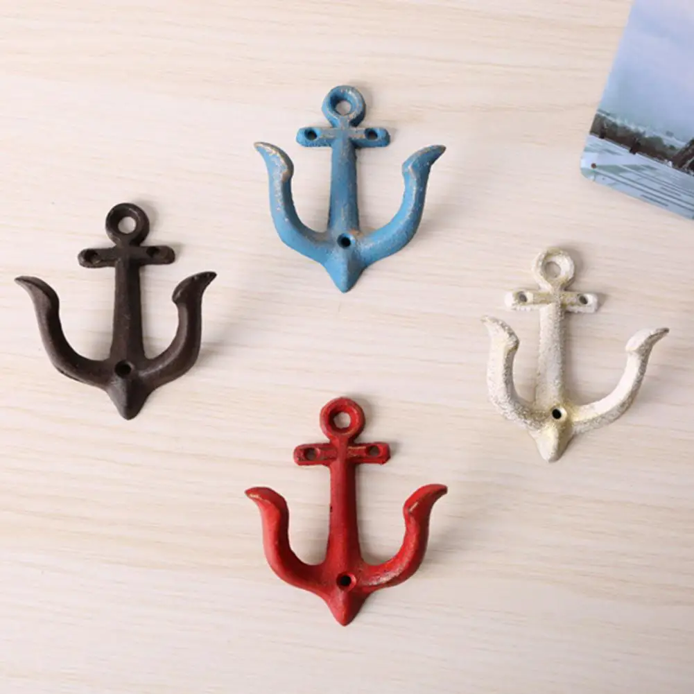 

Anchors Hook Wall-mounted Vintage Anti-deformation Handcraft Space-saving Clothes Towel Hat Key Hanger for Living Room