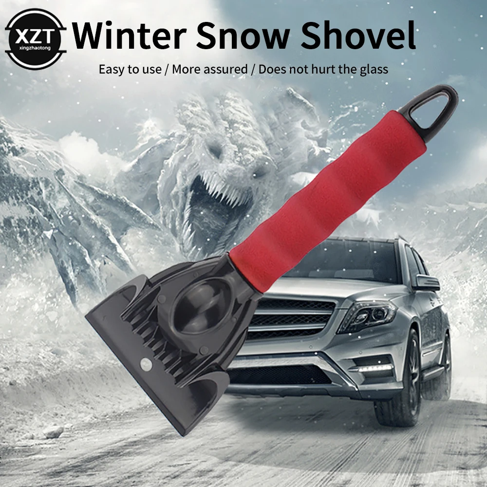 

Dual purpose Ice Scraper Snow Shovel Windshield Auto Defrosting Car Winter Snow Removal Cleaning Tool Ice Scraper EVA Sponge