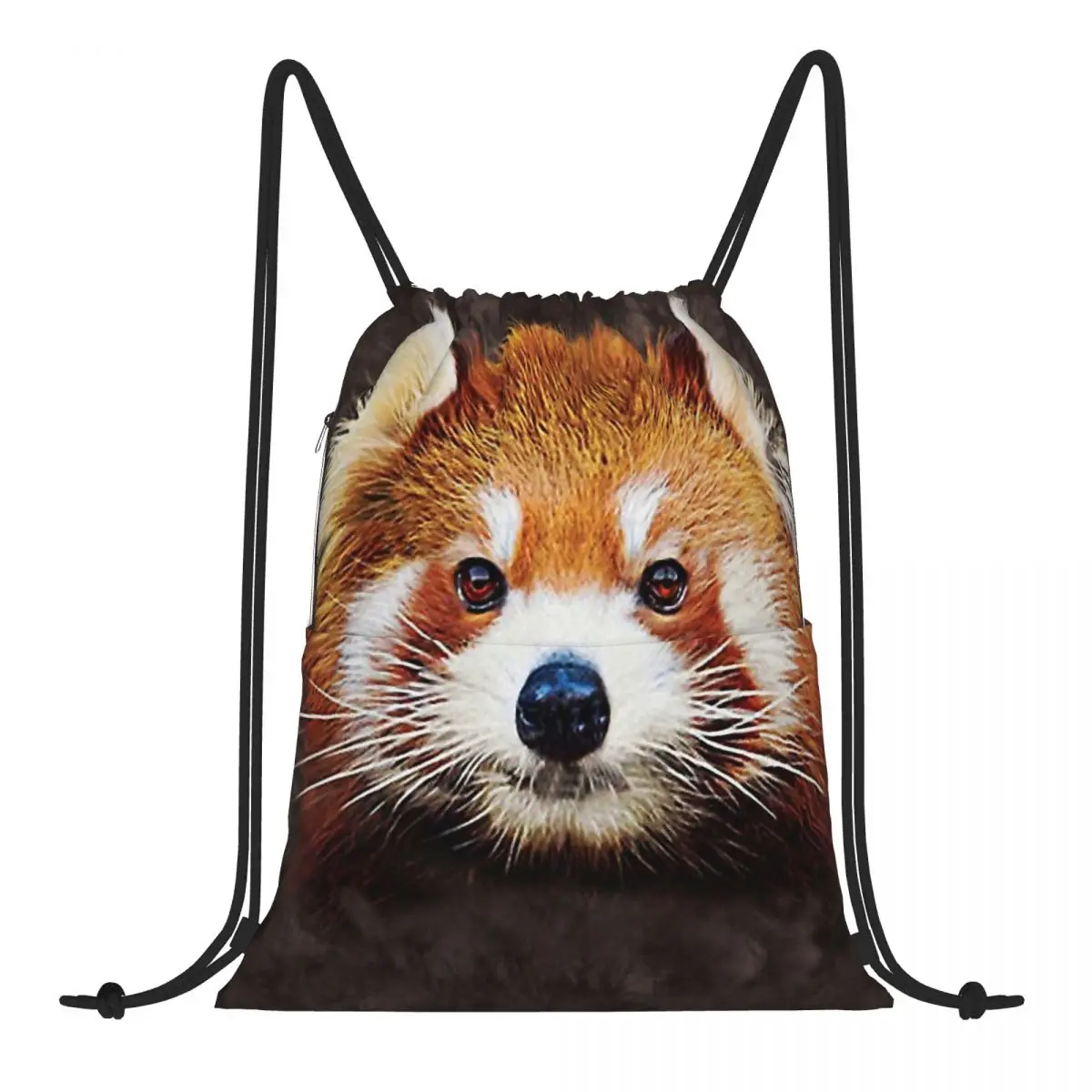

Mens Womens Cute Red Panda Portrait Face Gift 3D 3 Dimension Cool Backpack Bundle Pocket Shopping Bag Outdoor Travel Storage Bag