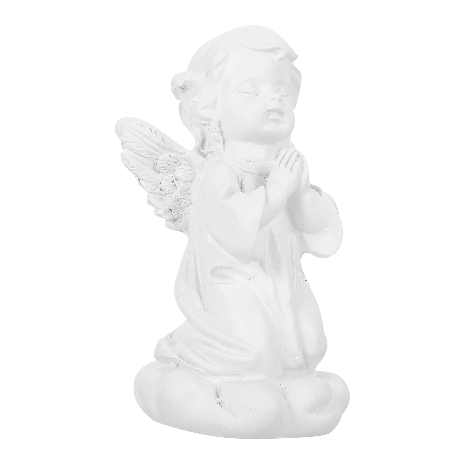 

Angel Statue Resin Statues Figurine Garden Praying Cherub Sculpture Ornament White Decor Figure Church Figurines Kneeling