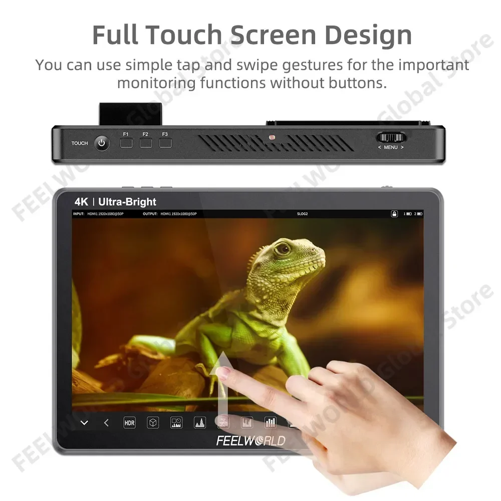 FEELWORLD 10 1-дюймовый 2000nit ультра яркий полевой монитор для камеры IPS 1920x1200 сенсорный
