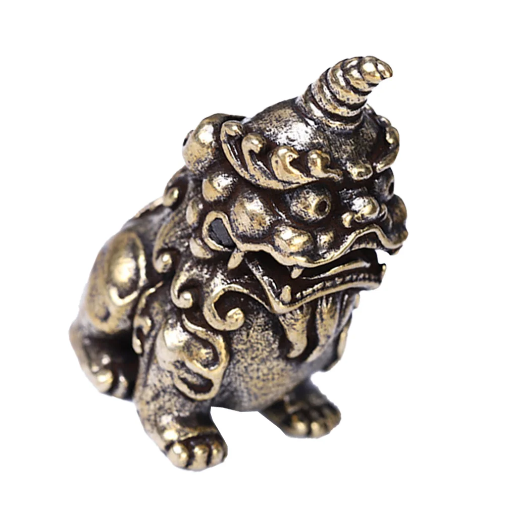 Бронзовые безделушки классическое украшение орнамент Kylin статуя в форме льва