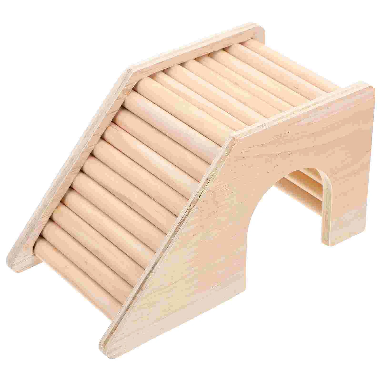

Hamster Toys Wooden Ladder Housesmall Hideout Pet Accessories Tube Guinea Rat Tunnels Tubes Bridge Gerbil Hut Cage Toyramp