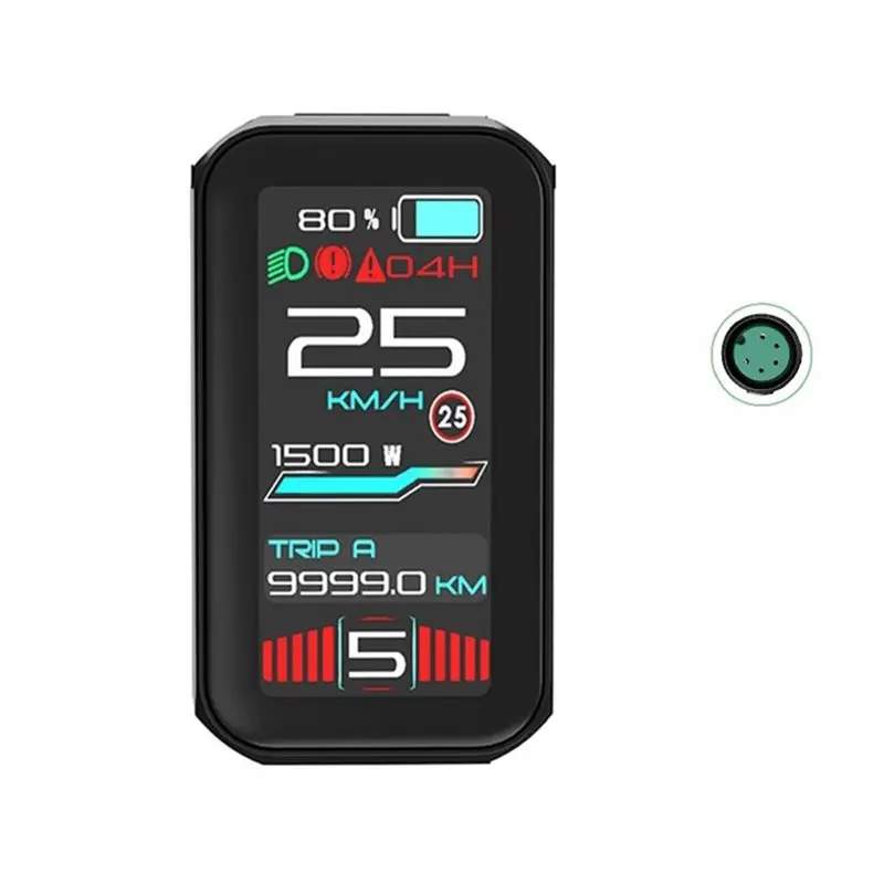 Фото Дисплей для электровелосипеда A07T-Electric Bike Computer Display VD18MT для двигателя Bafang с протоколом UART, 5-контактный дисплей для электровелосипеда. №1