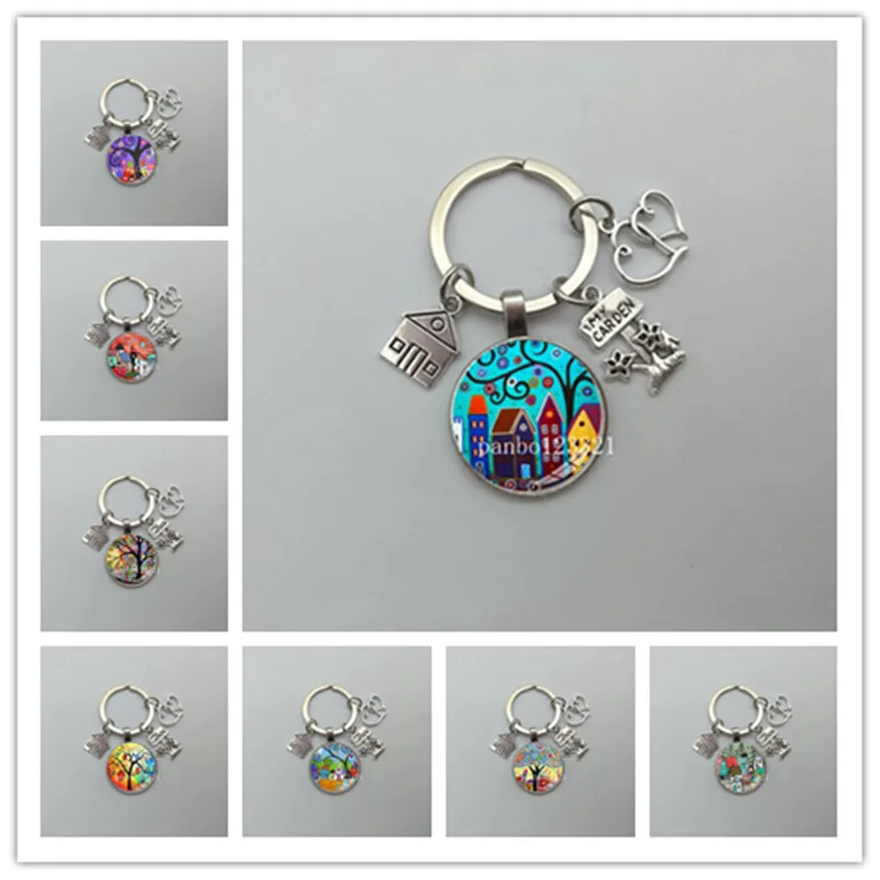 Взрывной новый брелок домик красивый под звездами дом ювелирные изделия подарок