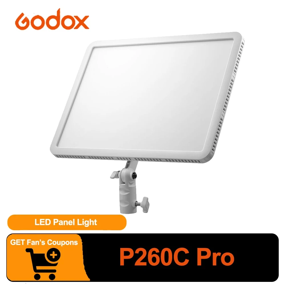 Фото Светодиодная панель Godox P260C PRO Bi-Color 2800-6500K CRI98 TLCI98 для видеосъемки и видеоблогинга №1