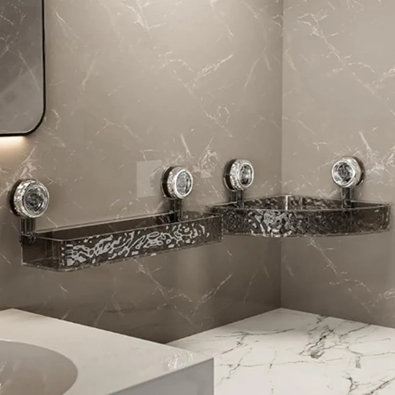 Без сверления Стеллаж с присоской в роскошном стиле рисунком ледника органайзер