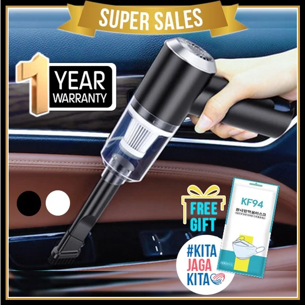 

Premium+ Wireless Portable Car Vacuum Cleaner Cordless Rechargeable Vakum Cleaner Kereta