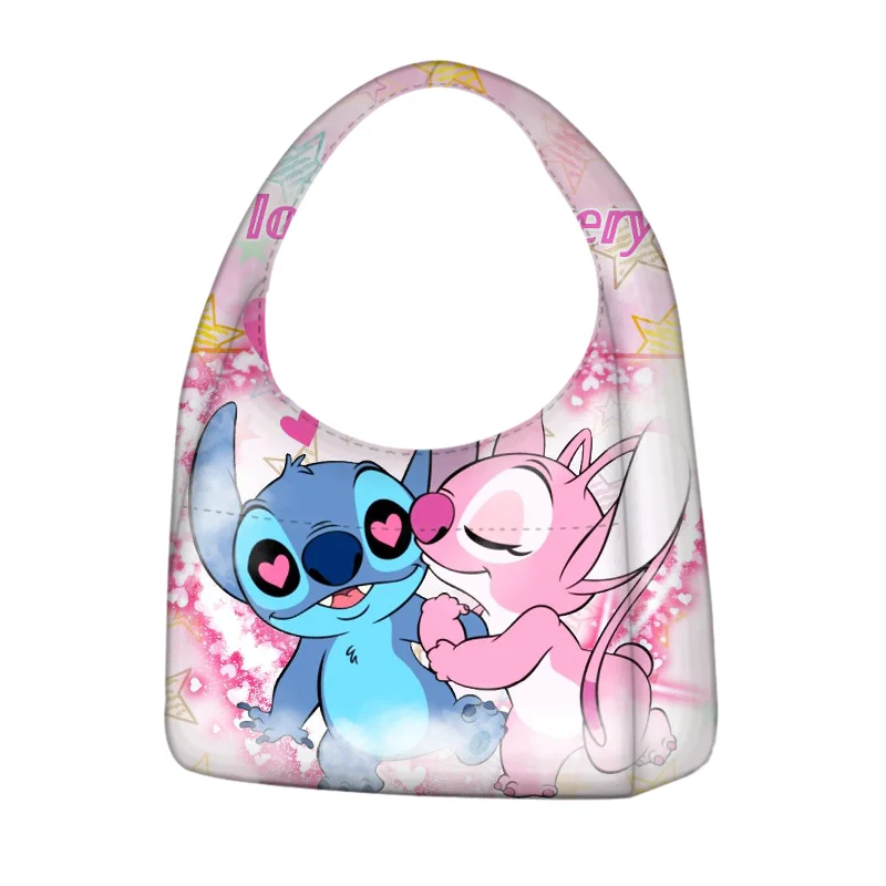 

Disney Lilo Stitch Tote Reusable Shoulder Bags Women Casual Handbags Girls Portable Shopping Bag Travel Bag