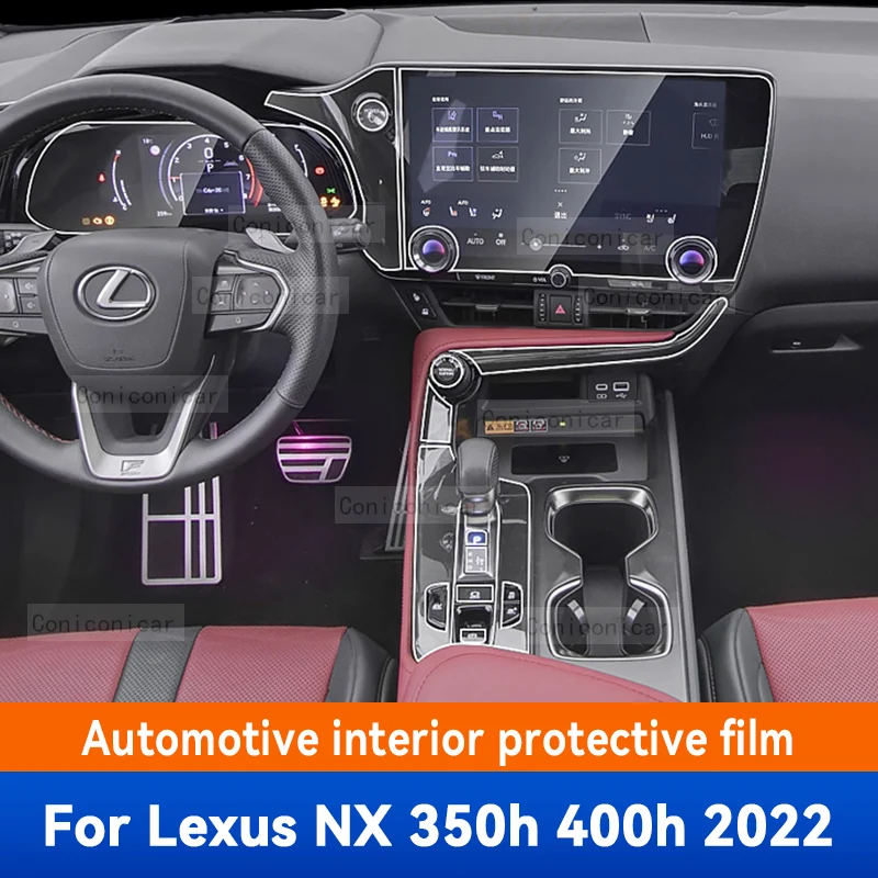 

For LEXUS NX 350h 400h 2022 Car Interior Center Console Transparent TPU Protective Film Anti-scratch Repair Film Accessories