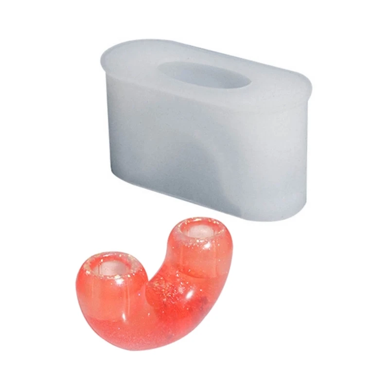 

R3MC U-образный подсвечник силиконовая форма DIY цементный подсвечник эпоксидная смола плесень