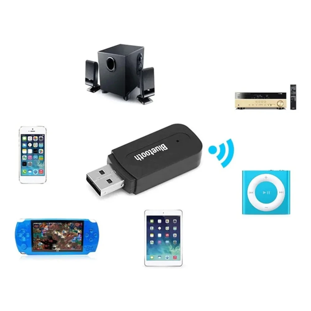 Bluetooth ресивер AUX / USB BT-04 для дома и авто Адаптер AUX-Bluetooth в машину домашней акустики
