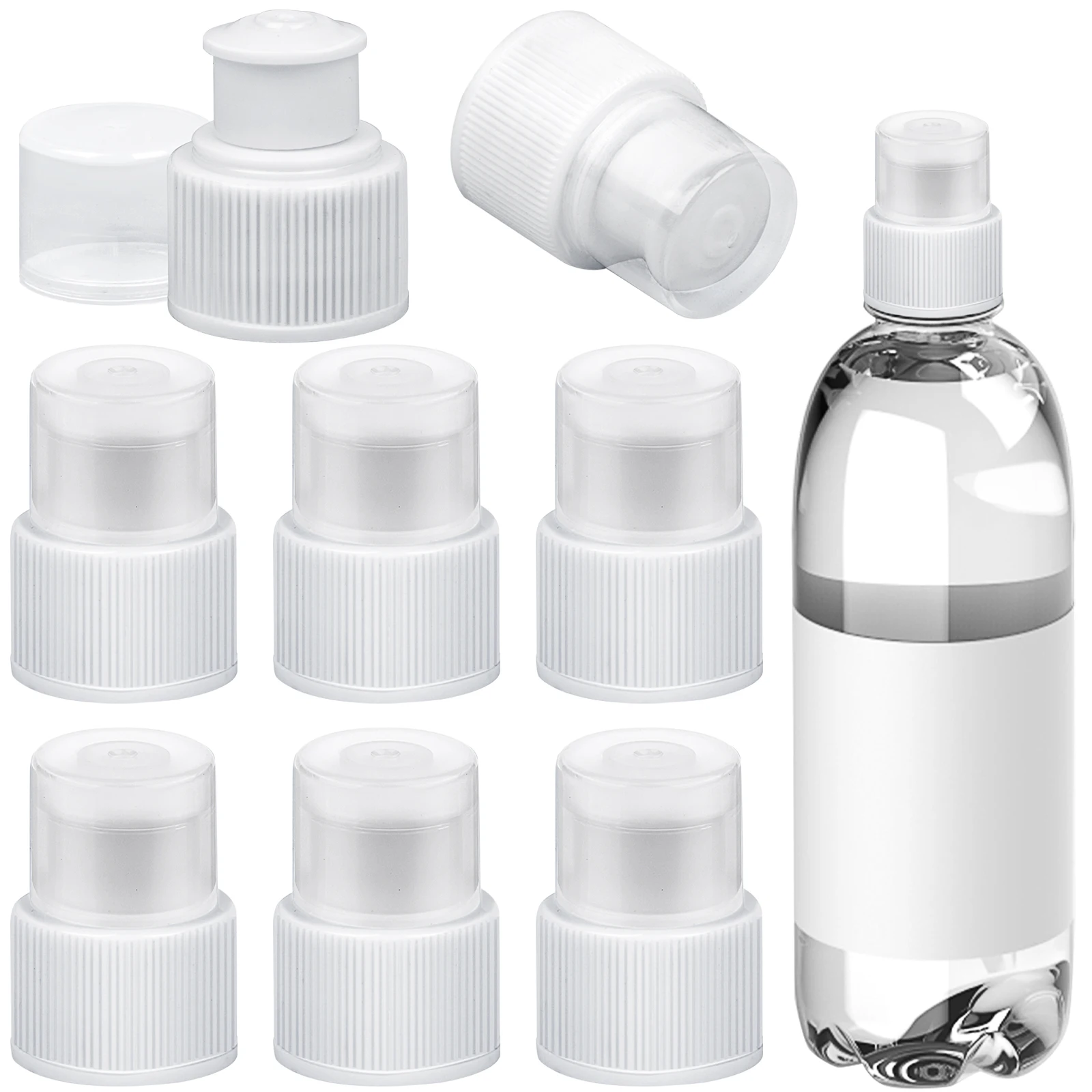 

40 Pieces Push Pull Replacement Caps 28mm Reusable Sport Bottle Lid