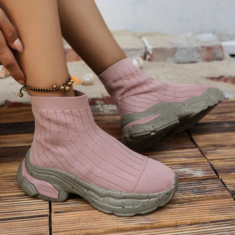 

Кроссовки женские легкие спортивные на платформе, повседневная обувь на массивном каблуке, на платформе