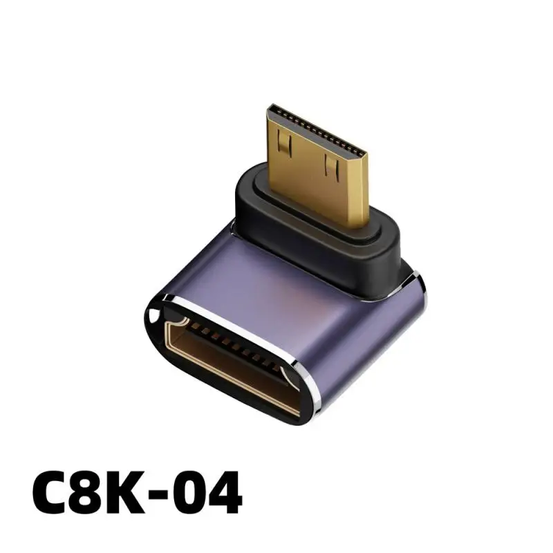 HDMI-compatible Adapter 90 270 Degree Right Angle Male to Female Converter 8K Connector Mini / Micro Extender