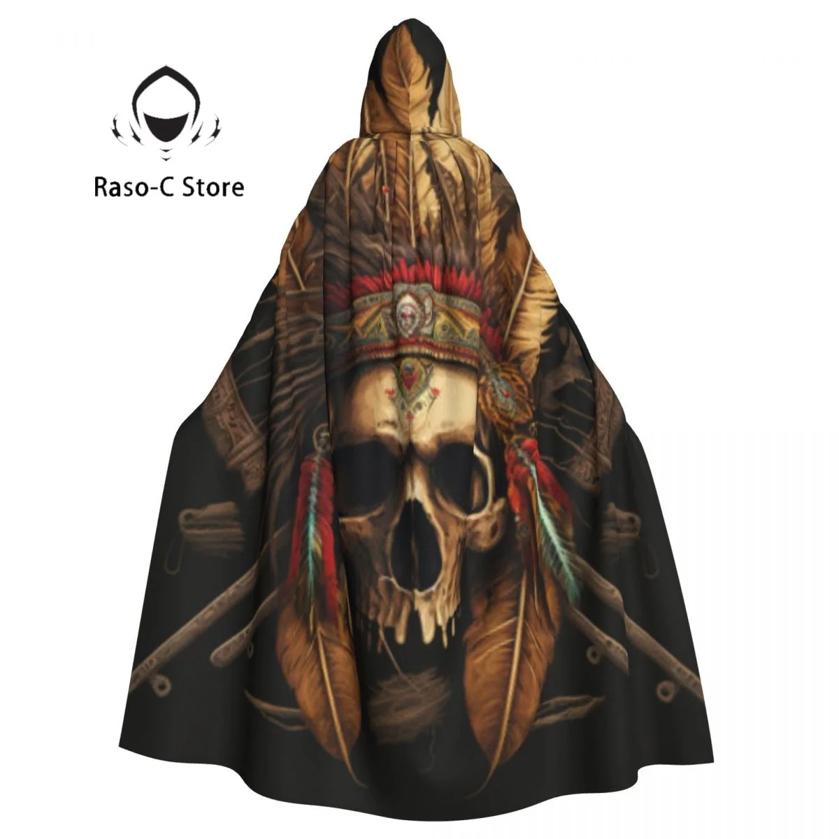 

Накидка с капюшоном и черепом для взрослых