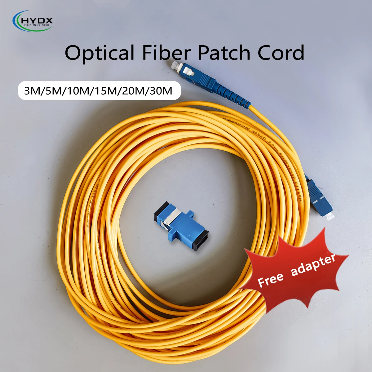 Фото Кабель Fibra Optica 3/5/10/15/20/30M SC/UPC-SC/UPC FTTR Fibra Optica Одномодовый одножильный преобразователь Патч-корд Бесплатный адаптер SC №1