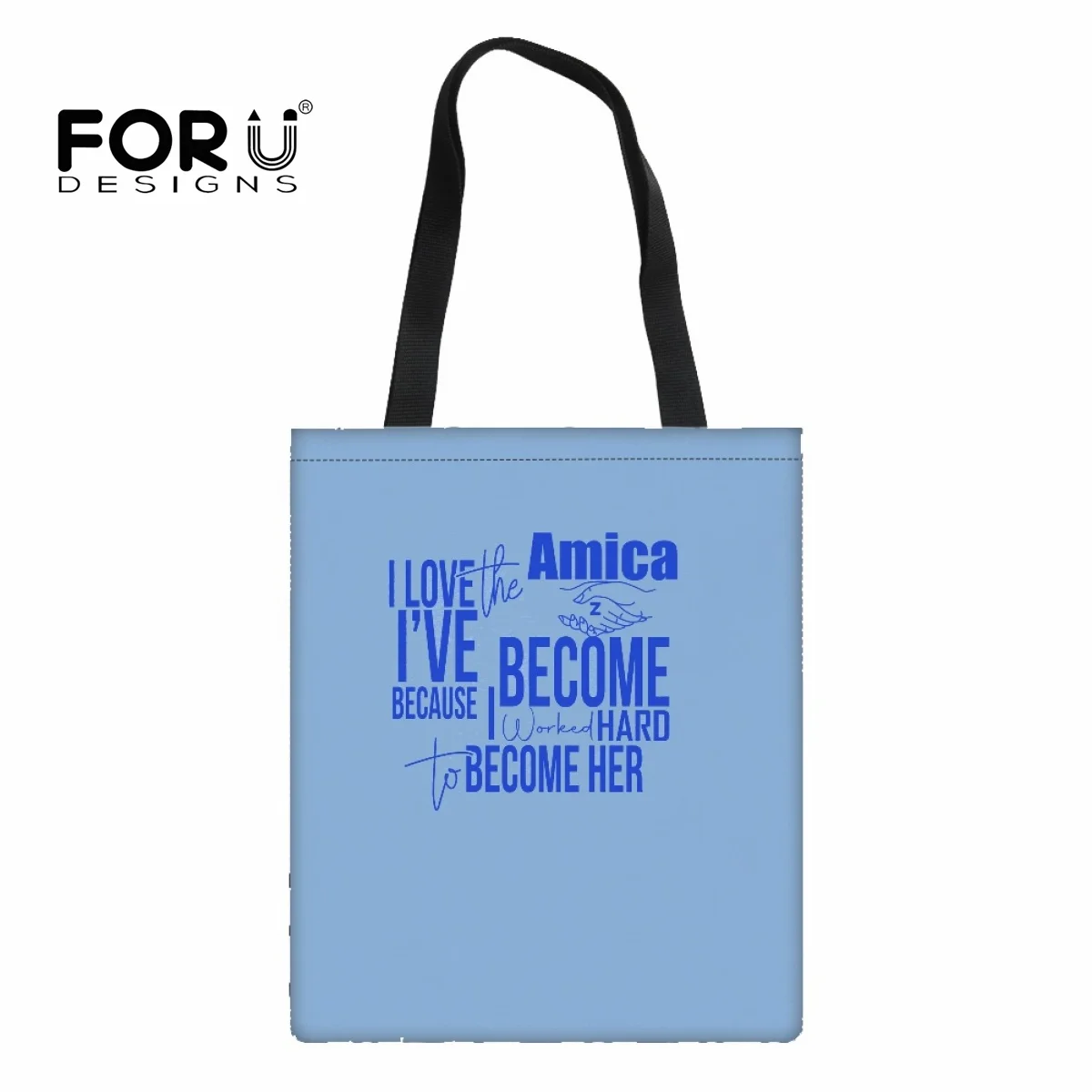 FORUDESIGNS Handbag Women Shoulder Bag Friends of Zeta Canvas Summer Beach Bag Female Shopping Bag Lady Totes Daily Custom
