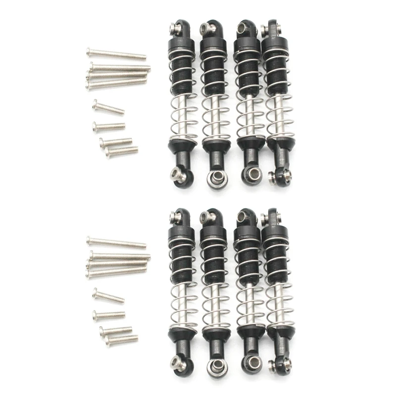 

8 Pcs Metal Shock Absorber Damper For WPL C14 C24 C34 MN D90 D91 D96 D99 D99S MN90 MN99S RC Car Upgrade Parts,Black