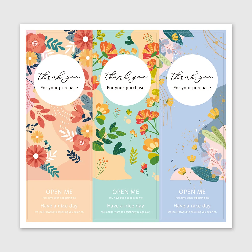 

Бумажные наклейки с цветочным узором 3х9 см