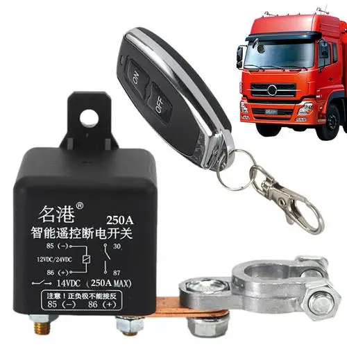 

Реле переключения аккумулятора 24V12V120A200A25 0A, беспроводной пульт дистанционного управления, отключение, отключение, изолятор, переключатели Mas-ter, Универсальное автомобильное реле