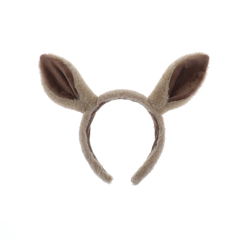 

Faux Fur Dunkey Ears Animal Hair Hoop Horse Ear Realistic Lolita Headband Horse
