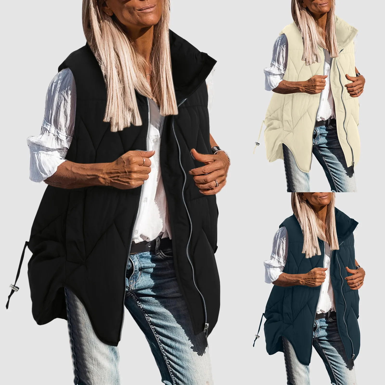 

Женское зимнее Стеганое пальто с воротником-стойкой