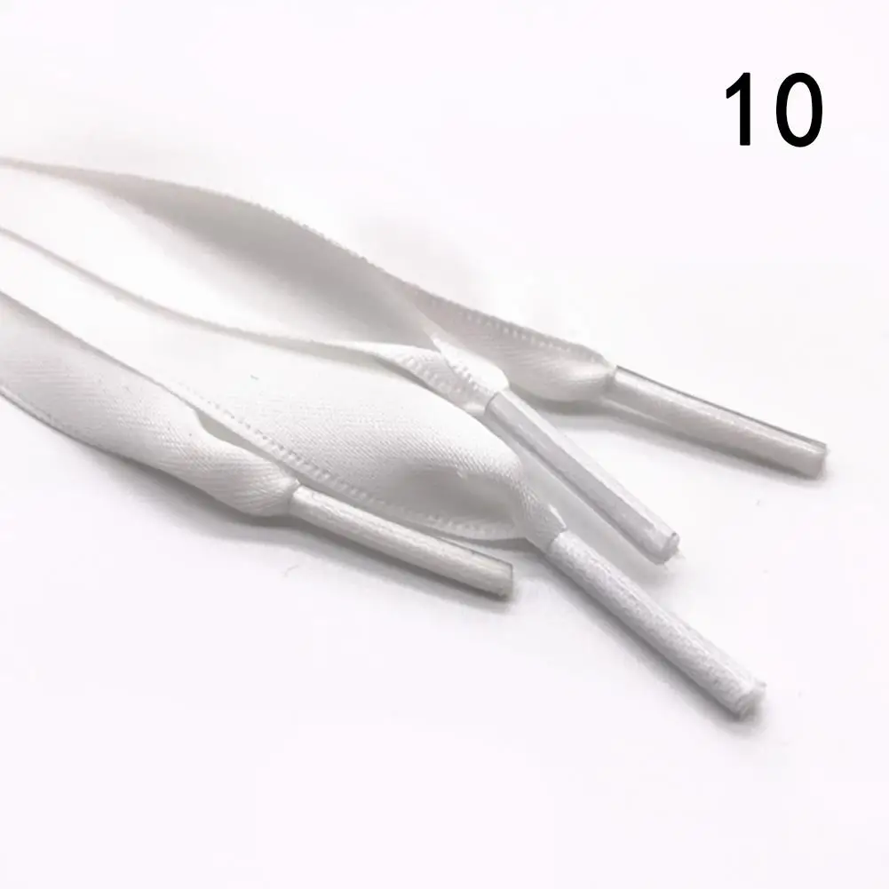 New 1 Pair 2CM Wide New Silk Satin Shoelaces Ribbon Flat Shoe Laces Women Lace Sneakers Shoelace Boots Laces For Shoes