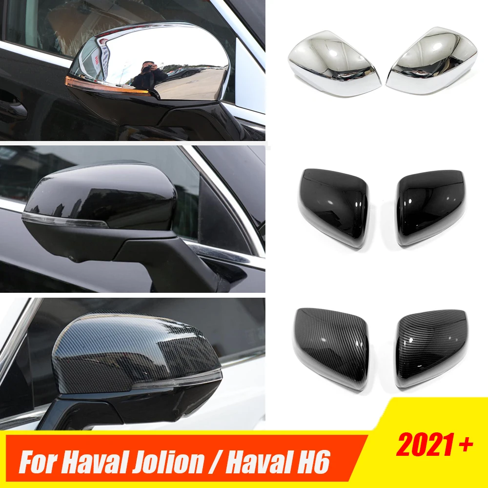 

ABS For Haval Jolion / Haval H6 Accessories 2021 2022 Black Car Door Side Wing Rearview Mirror Cap Cover Trim Protector Sticker