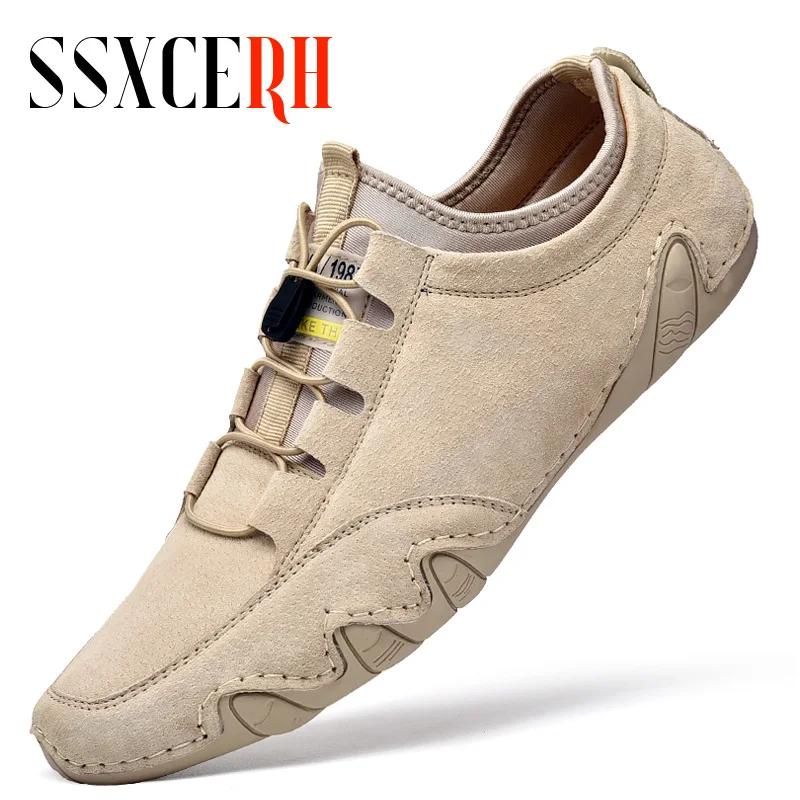 

New Men Casual Shoes cow suede Leather Men Loafers Shoes Fashion Slip on Men Driving Shoes Soft Sapato Masculino Mocassin Homme